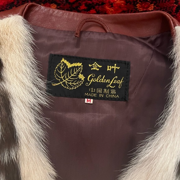 Vintage fur and leather vest - Picture 2 of 3